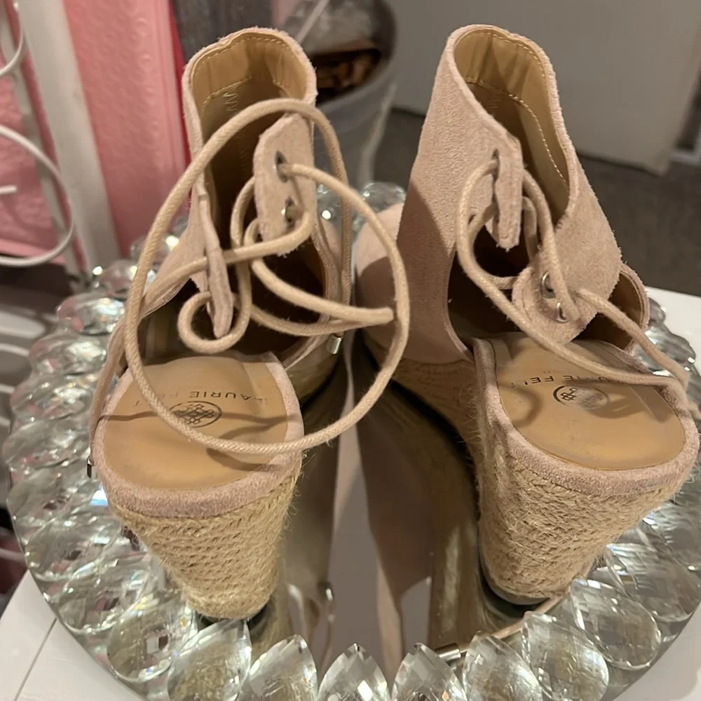 Laurie Felt Leather Upper Peep Toe Shoes 8.5 - Picture 2 of 12